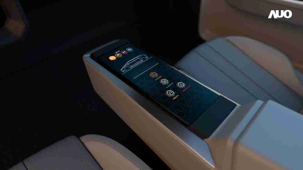 人生就是博以人性化设计打造多变形态中控显示(Morphing Center Control)，，，不使用时仅平面显示信息，，，，进行操作时，，显示器则会动态隆起，，，转变成3D实体按钮，，，并有触觉回馈，，展示人机互动新体验